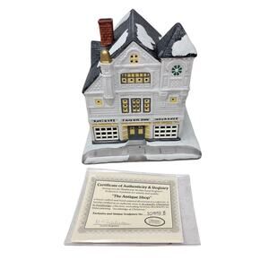 Hawthrone Rockwell's Stockbridge Christmas Village The Antique Shop Light Up